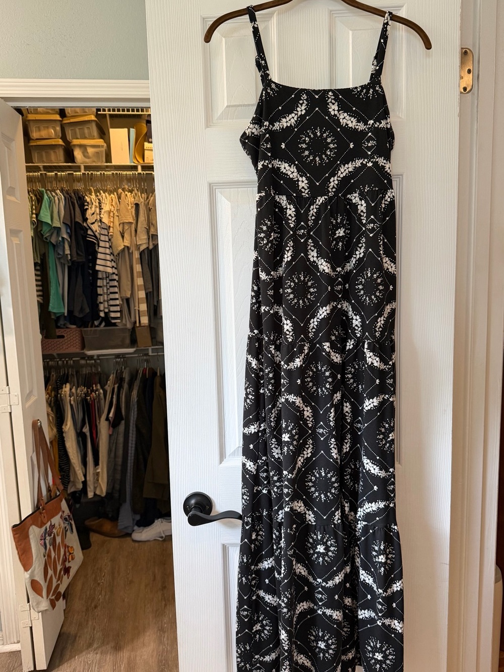 SO Black and White Printed Maxi Dress